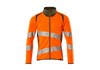 Sweatshirt mit Reißverschluss, modern Fit hi-vis orange/moosgrün L